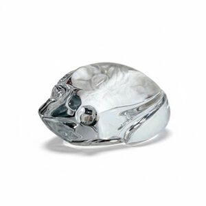Vintage Val St. Lambert Crystal Frog Paperweight Made In Belgium De Sousa